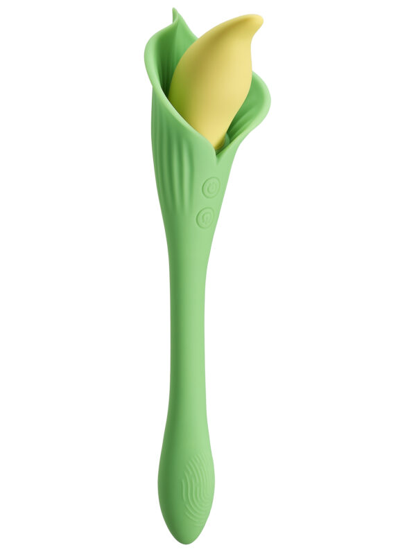 Spathe Lily Dual Ended Vibrator - Light Green