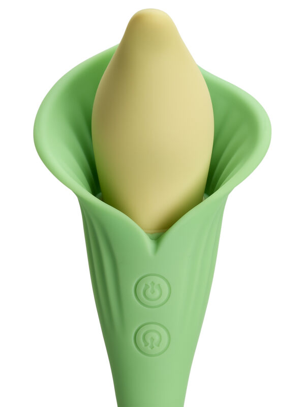 Alternative view of Spathe Lily Dual Ended Vibrator - Light Green
