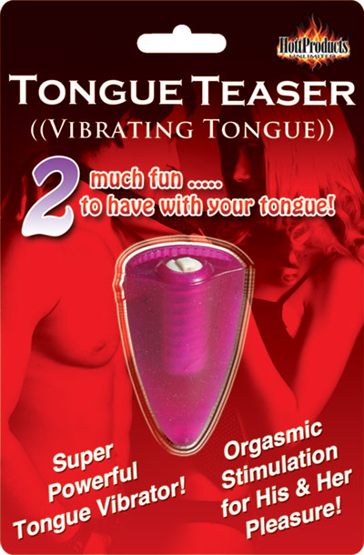 Tongue Teaser Tongue Teaser Vibrating Ring for Couples - Magenta