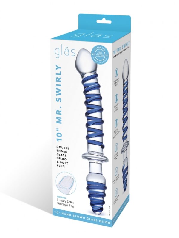 Glas Double Ended Glass Dildo & Butt Plug - 10"