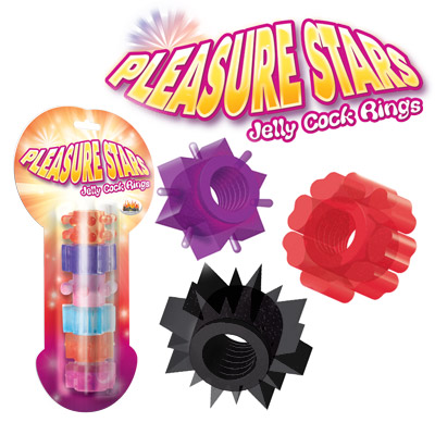 Pleasure Star Jelly Erection Rings - 3 pack