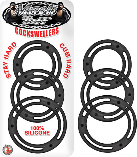 Mack Tuff Cockswellers Erection Rings - Black