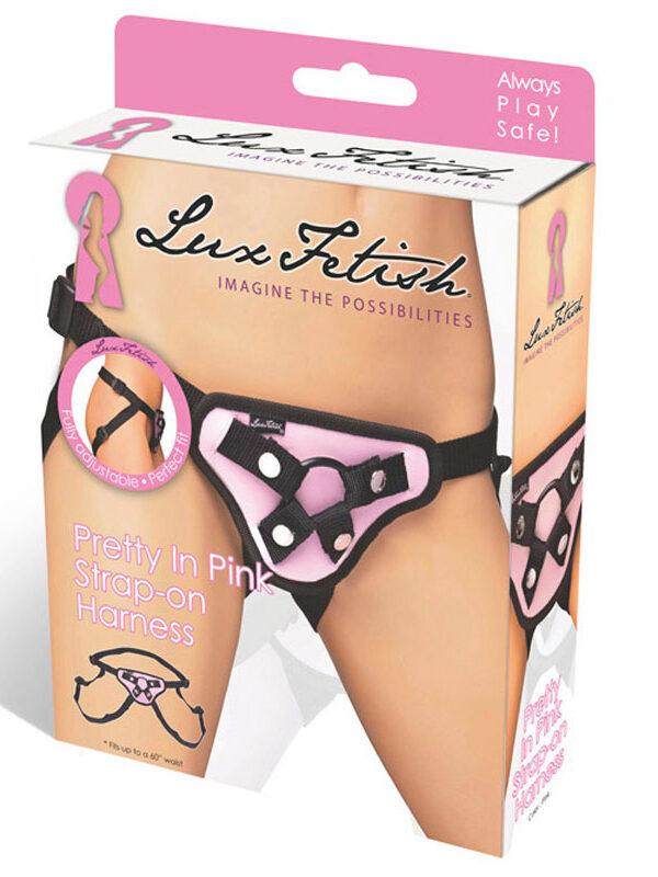 Lux Fetish Pretty In Pink Strap On Harness