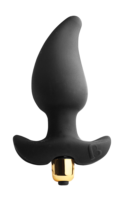 Butt Quiver Vibrating Anal Plug - 3" Black