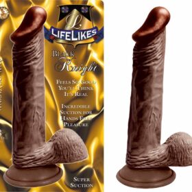 Lifelike Black Knight Realistic Dildo - 8"