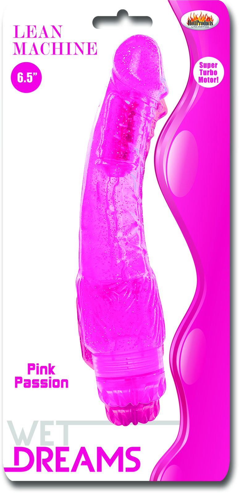 Wet Dreams Lean Machine Vibrating Dildo - Magenta
