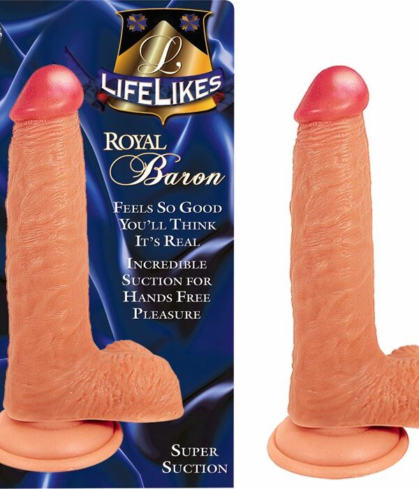 Lifelike Flesh Royal Baron Realistic Dildo - 5"
