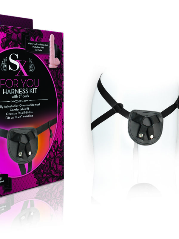 For Your Strap On Harness + 7" Dildo Pegging Kit