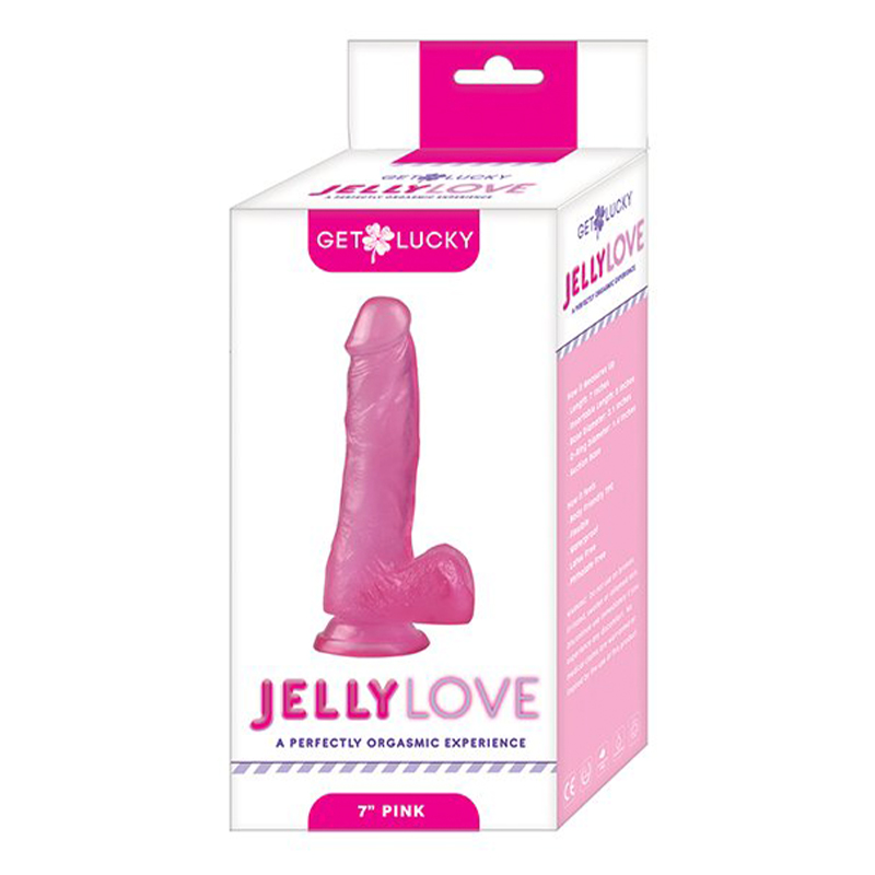 Shibari Get Lucky Jelly Dildo - 7" Pink
