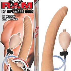 Ram Inflatable Realistic Dildo - 12" Flesh