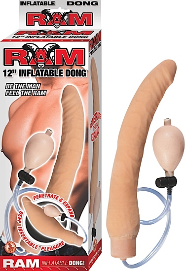 Ram Inflatable Realistic Dildo - 12" Flesh