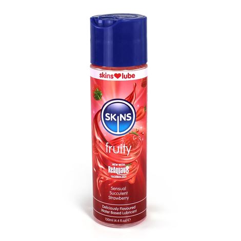 Skins Strawberry Water Based Lubricant - 4.4oz
