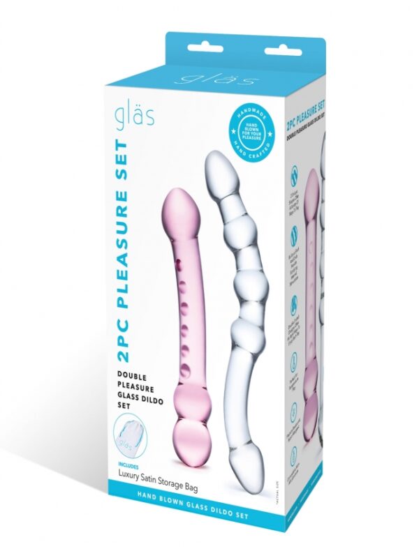 Glas Double Pleasure Glass Dildo Set – 2 Piece