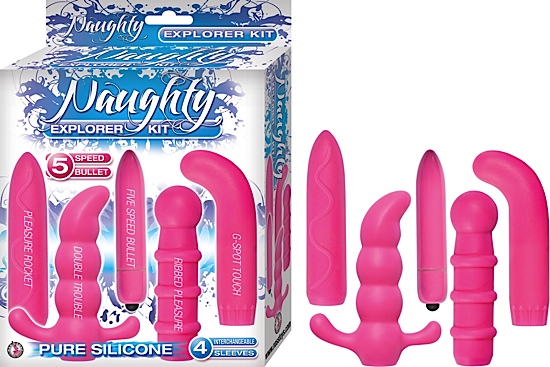 Naughty Explorer Vibrator Kit - Pink