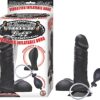 Mack Tuff Vibrating Inflatable Dildo - 7.5" Black