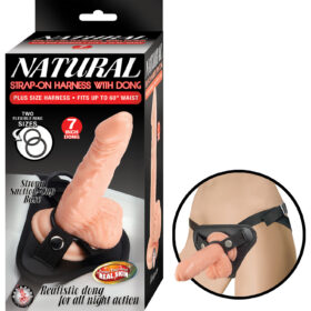 Natural Strap On Harness + 7" Dildo
