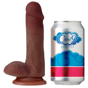 Cloud 9 Dual Density 6in Thick Realistic Dildo - Brown