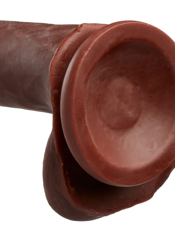 Alternative view of Cloud 9 Dual Density 6in Thick Realistic Dildo - Brown