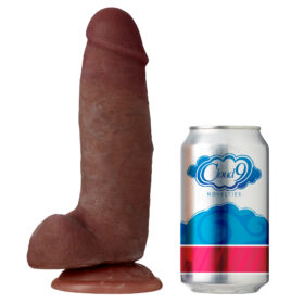 Cloud 9 Dual Density 8in Thick Realistic Dildo - Brown