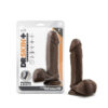 Dr. Skin Plus 8in Posable Realistic Dildo - Chocolate