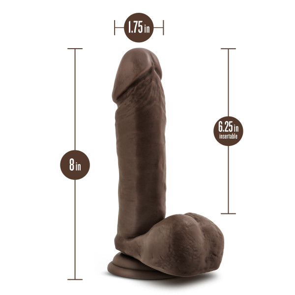 Dr. Skin Plus 8in Posable Realistic Dildo - Chocolate - Image 5