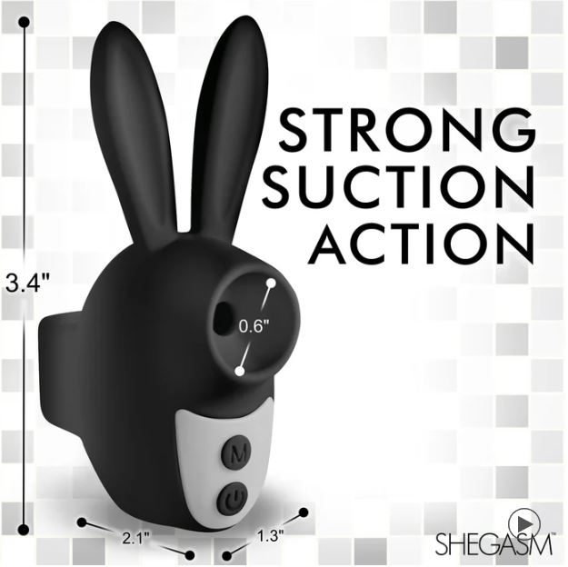 Sucky Bunny Clit Stimulator - Black - Image 5