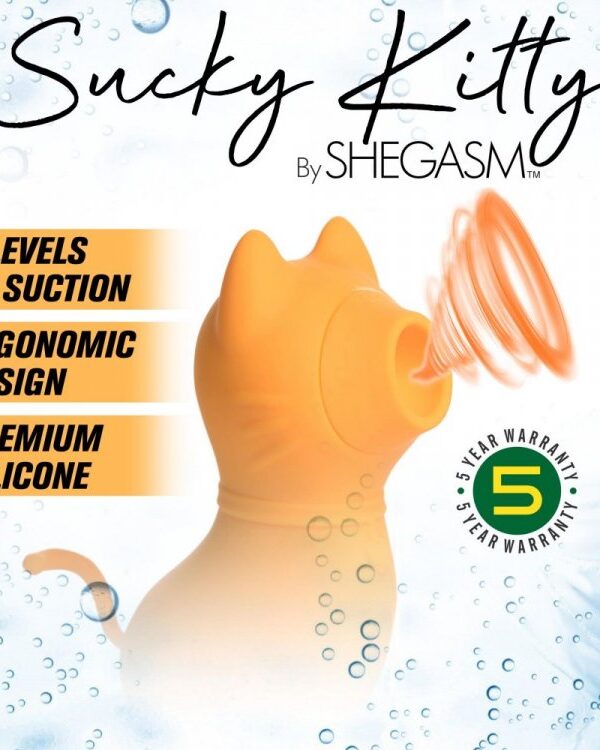 Alternative view of Shegasm Sucky Kitty 7x Clitoral Stimulator - Orange