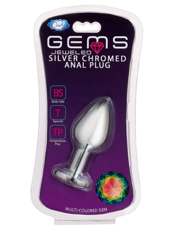 Alternative view of Cloud 9 Gems Silver Chromed Anal Plug
