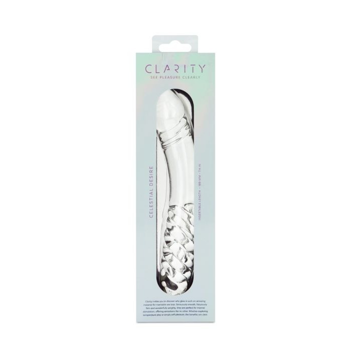 Clarity Celestial Desire 7.4" Double-Ended Glass Dildo