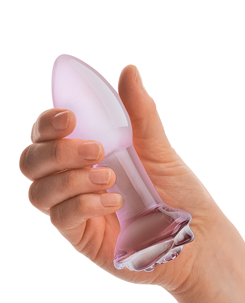 Glas 5 rosebud glass butt plug " - Image 4