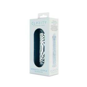 Clarity Seraphic Ripple 6.2" Textured Glass Dildo