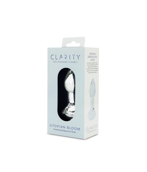 Clarity Utopian Bloom 4.3" Glass Butt Plug