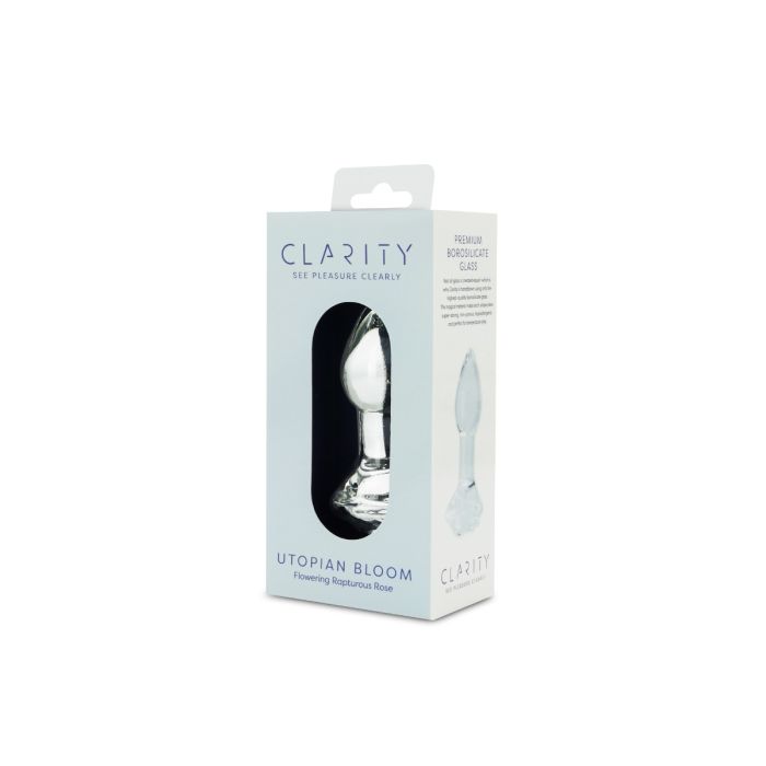 Clarity Utopian Bloom 4.3" Glass Butt Plug