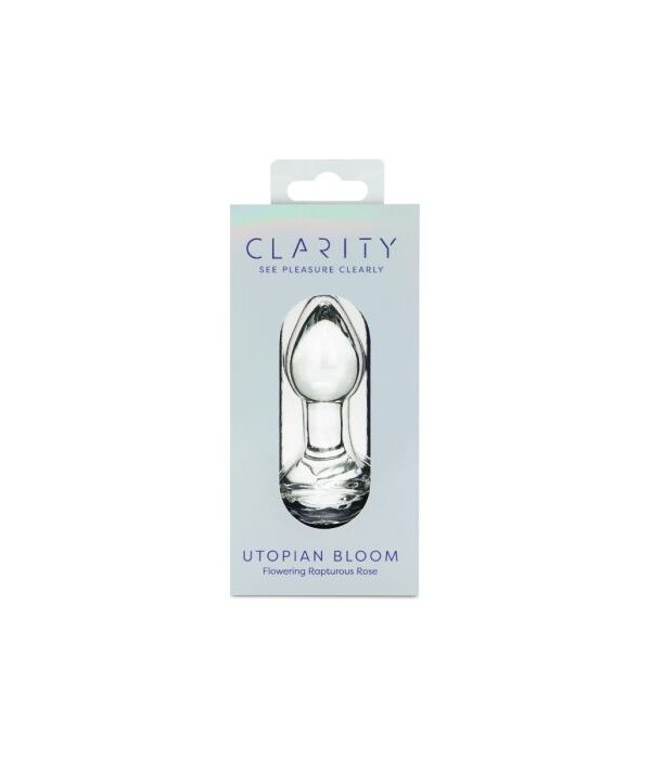 Alternative view of Clarity Utopian Bloom 4.3" Glass Butt Plug