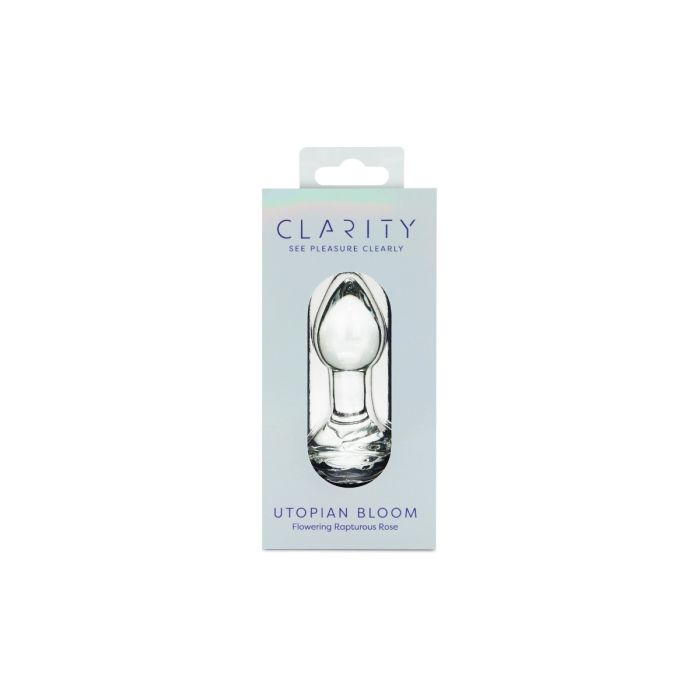 Clarity Utopian Bloom 4.3" Glass Butt Plug - Image 2