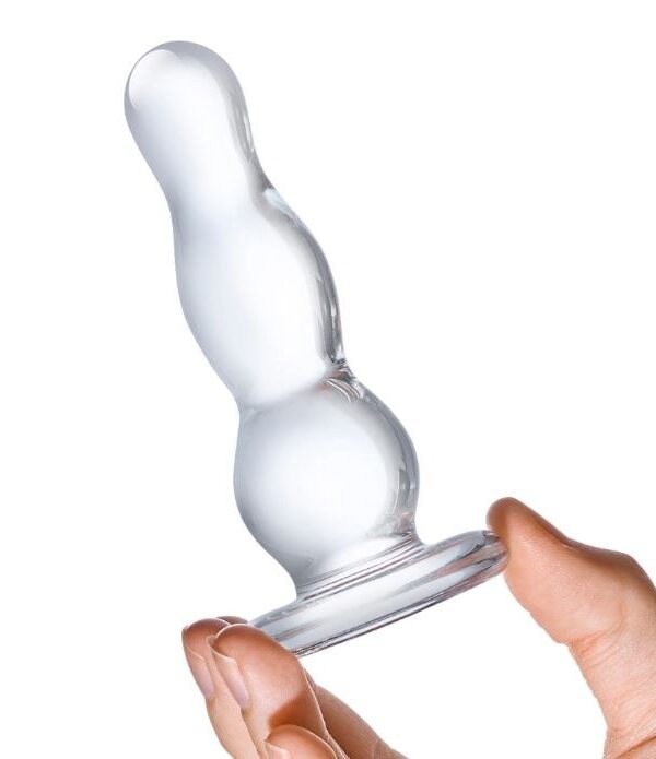 Alternative view of Glas 4" Graduated Bead Glass Butt Plug