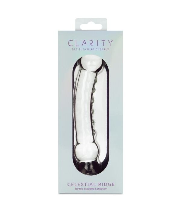 Clarity Celestial Ridge Double-Ended Glass Dildo - Image 2