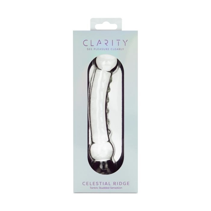 Clarity Celestial Ridge Double-Ended Glass Dildo - Image 2
