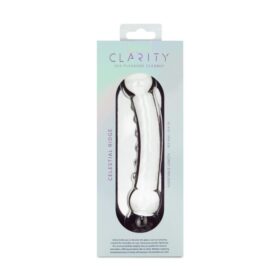 Clarity Celestial Ridge Double-Ended Glass Dildo
