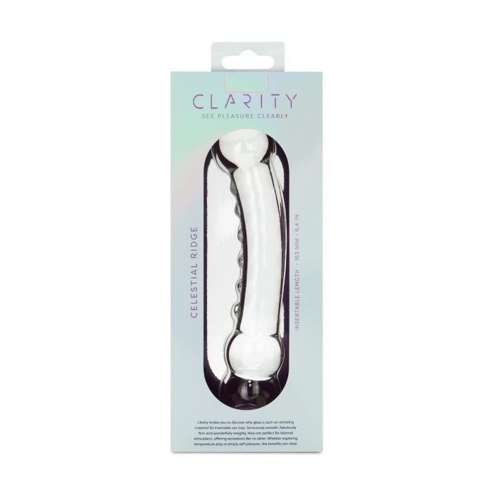 Clarity Celestial Ridge Double-Ended Glass Dildo