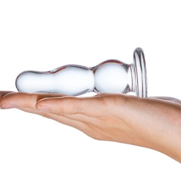 Glas 4" Graduated Bead Glass Butt Plug - Image 3
