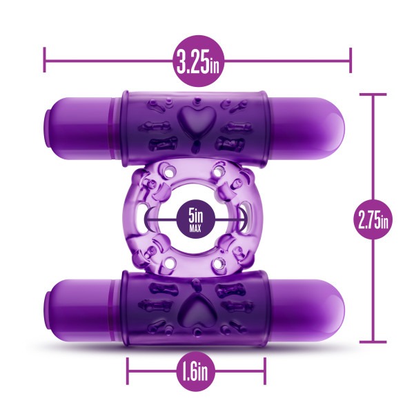 Play with me double play dual vibrating cockring purple - Image 6