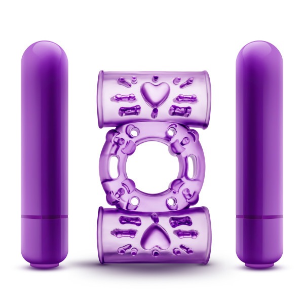 Play with me double play dual vibrating cockring purple - Image 2