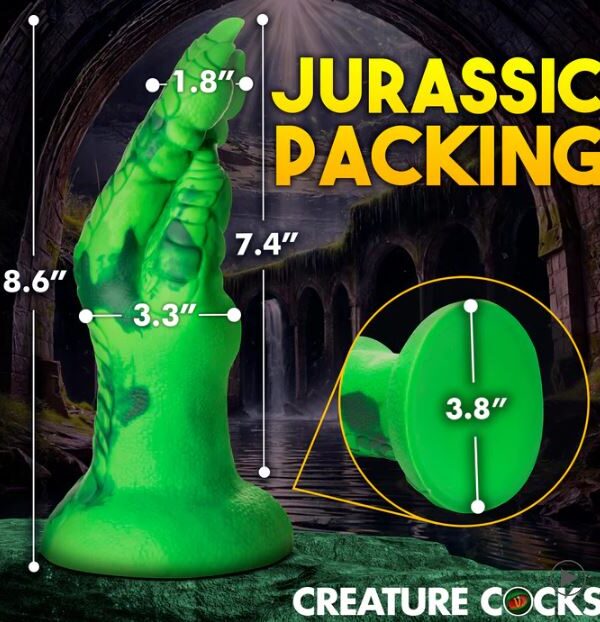 Raptor Claw size chart - 8.6 inch overall, 7.4 inch insertable, 3.3 inch knuckles