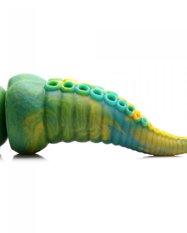 Monstropus octopus dildo lying on its side showing the rows of suckers