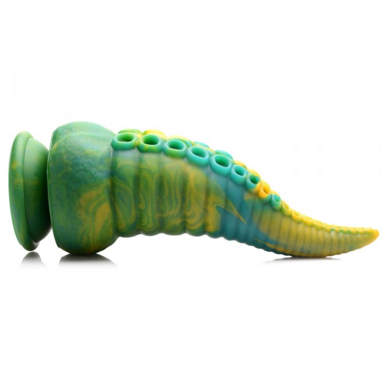 Monstropus octopus dildo lying on its side showing the rows of suckers