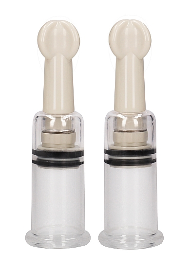 Pumped small nipple pump set - two clear twist suction cups