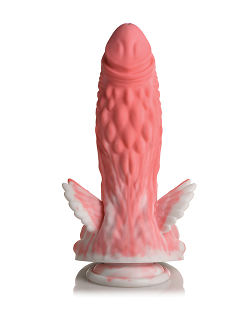 Creature Cocks Pegasus Pecker winged dildo in marbled pink and white silicone