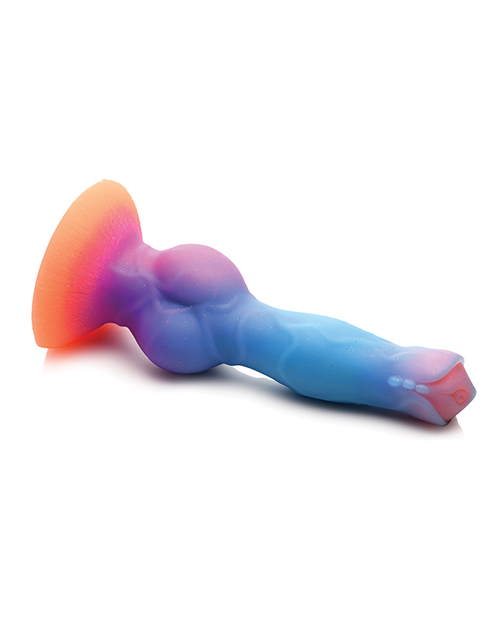 Side view of the Space Cock showing the canine knot, veins and suction cup base