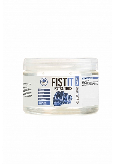 Fist It Extra Thick 500ml jar with blue fist label